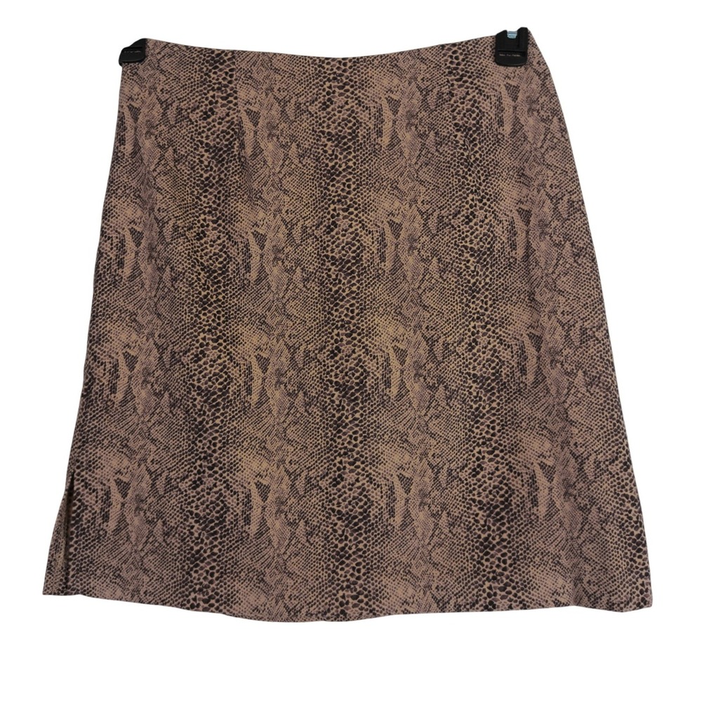 Ilyza New York Snakeskin Mini Skirt Tan Brown Animal Print Edgy Indie 4